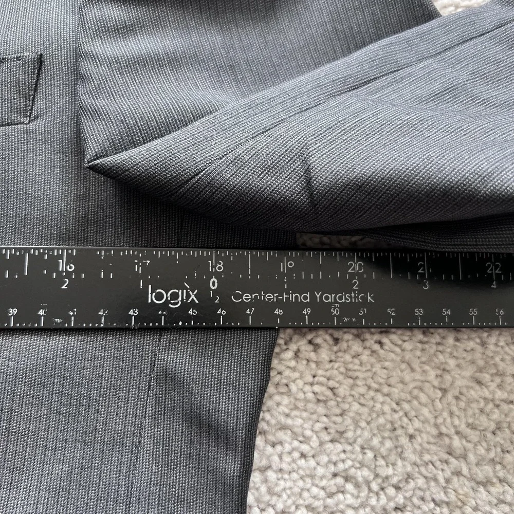 Ermenegildo Zegna Saks Fifth Avenue Suit Jacket Mens 38 Gray Wool Silk Trim Fit